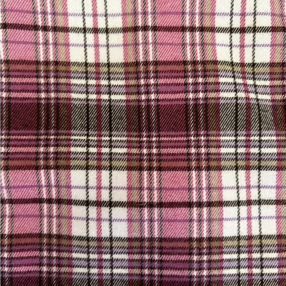 Art Class Mini Skirt Girls Flannel Plaid Brown Pink White Size XL (14/16) Target